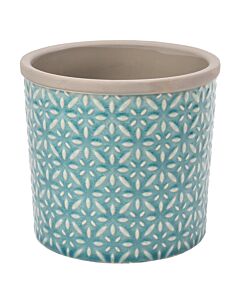 Burgon & Ball Tuscany Glazed Pot-Blue-Large